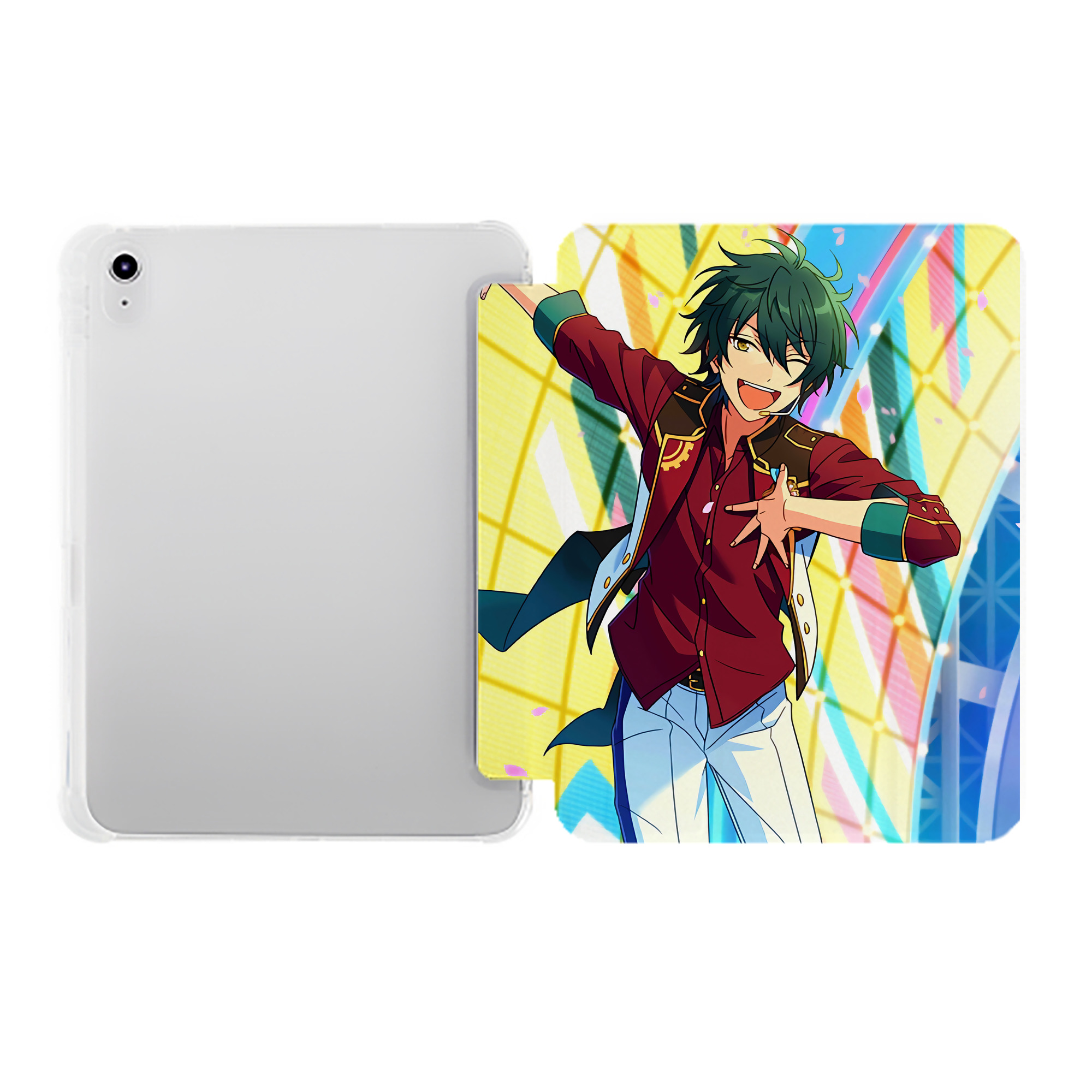 （画像用） あんさんぶるスターズ! Ensemble Stars IPad ケース ペン収納付き 三つ折りスタンド PUレザー×シリコン 対応機種9.5/10.5/10.9インチ